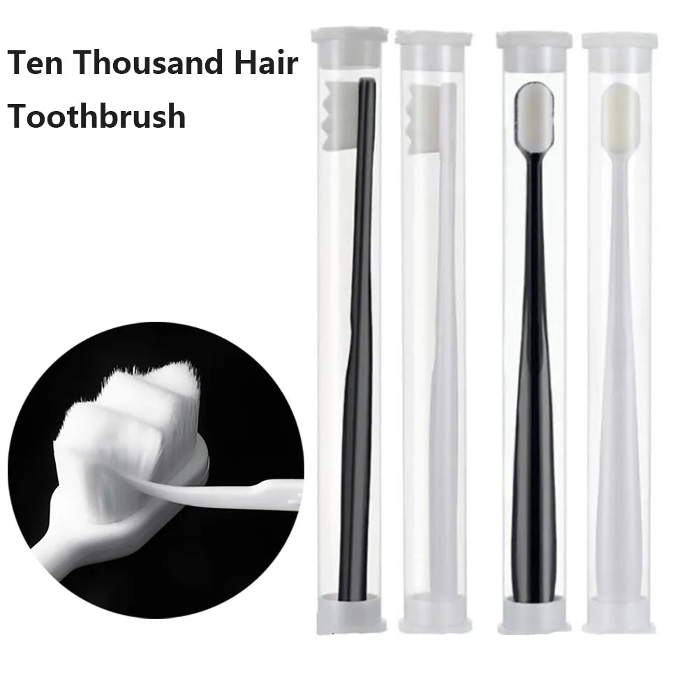 Nano Ten Thousand Fine Hair Adult Toothbrush Portable Separately Packed Teeth Cleaning Brush Travel Oral Cleaning Tool